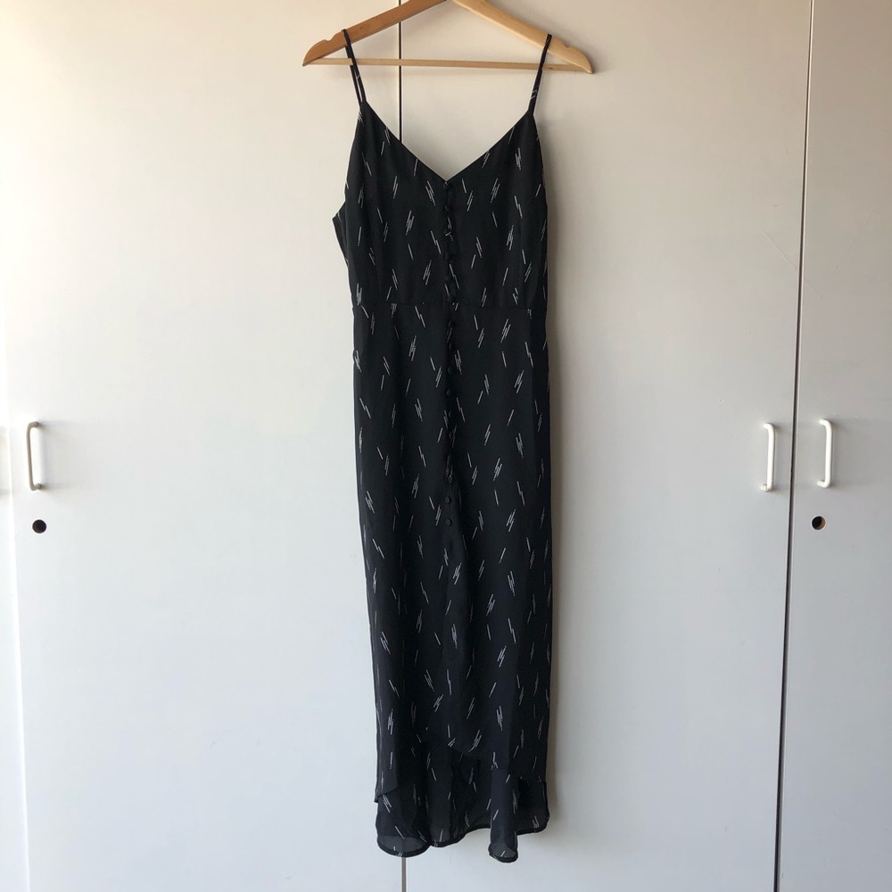 NWT Chic AF Black Button Down Midi Dress